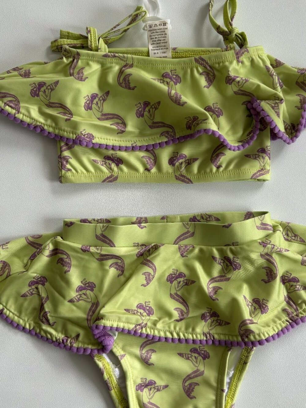 NWT Kate Quinn Mermaid Bikini Set 0-3M & 12-18M UPF 50+ Ruffle Swimsuit